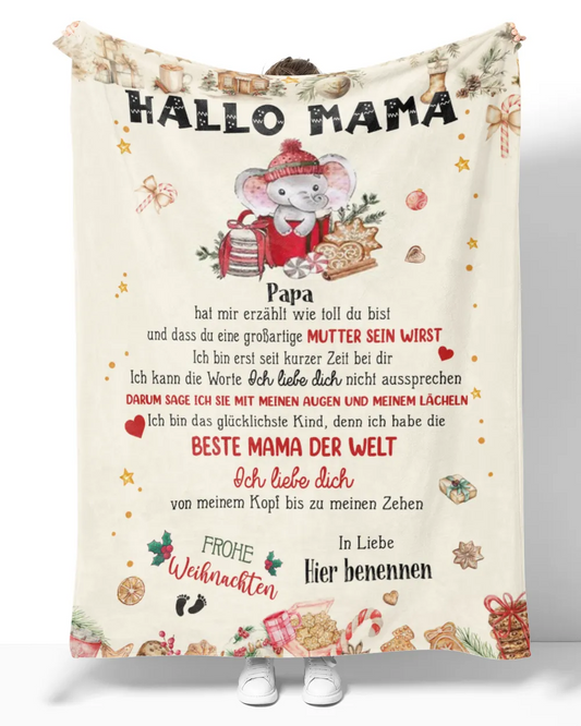 Hallo Mama - Cozy Plush Fleece Blanket (Copy)
