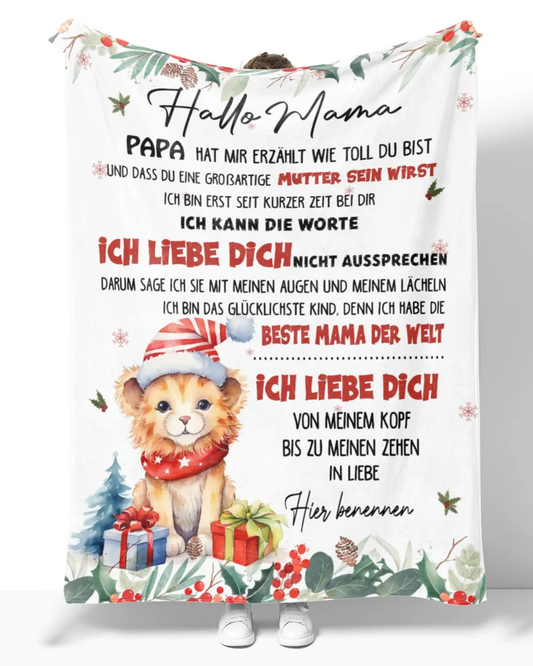 Hallo Mama - Cozy Plush Fleece Blanket