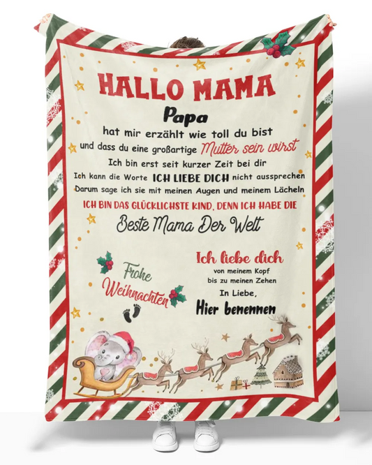 Hallo Mama - Cozy Plush Fleece Blanket (Copy)
